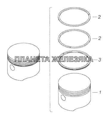 53205-3509154 Поршень в сборе КамАЗ-65115, 65116 (Евро-4)
