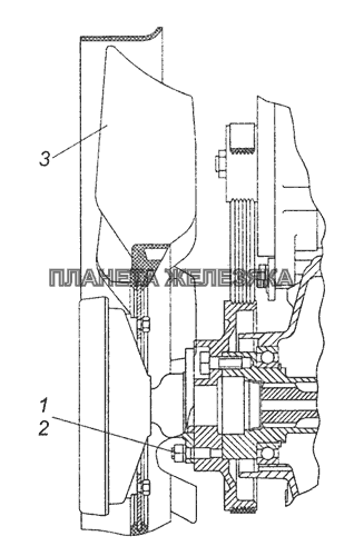 740.62-1308005-10 Установка вентилятора с вязкостной муфтой КамАЗ-65115, 65116 (Евро-4)
