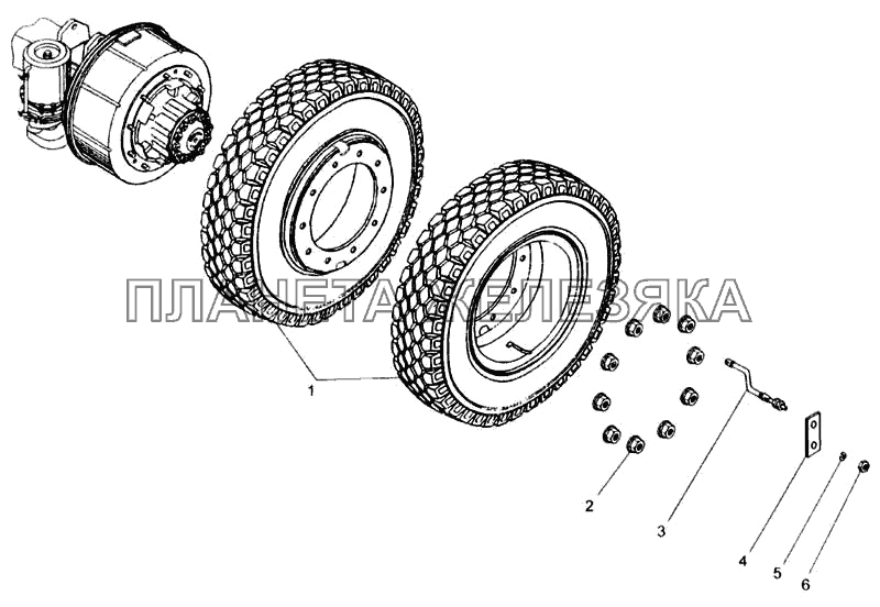 Установка сдвоенных дисковых колес КамАЗ-65115