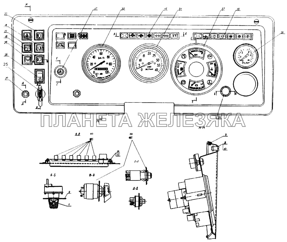 Щиток приборов КамАЗ-65115