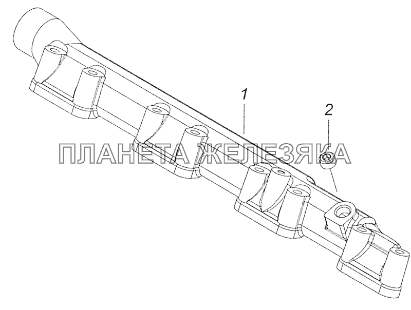 7406.1303101-10 Труба водяная левая КамАЗ-65115 (Евро-3)