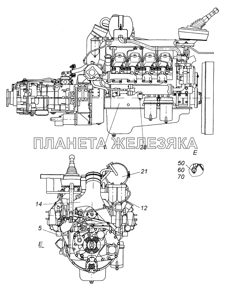 65115-1000263-60 Агрегат силовой, укомплектованный для установки на автомобиль КамАЗ-65115 (Евро-3)
