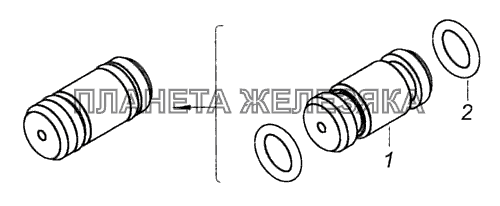 740.1003035 Втулка с кольцами КамАЗ-65115 (Евро-3)