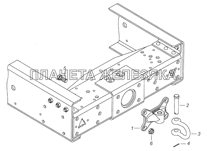 5410-2806040 Установка буксирной проушины КамАЗ-65115 (Евро-3)