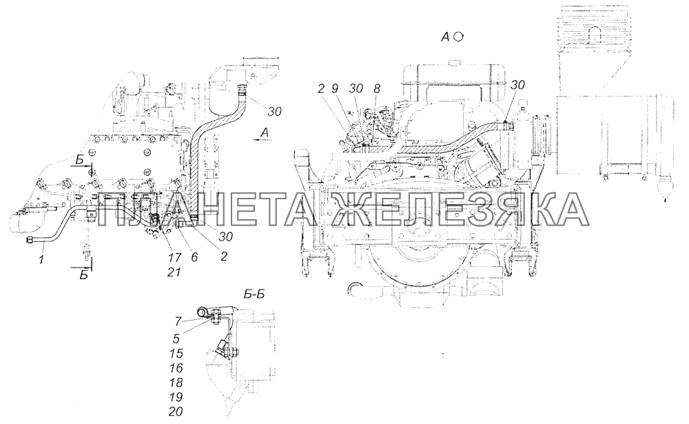65115-3509000-01 Установка подвода воздуха к компрессору тормозов КамАЗ-65115 (Евро-3)