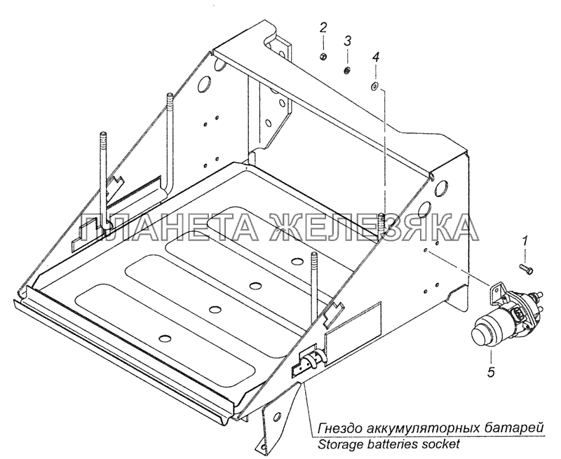 5320-3737001-01 Установка малогабаритного выключателя массы КамАЗ-65115 (Евро-3)