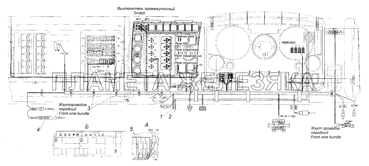 5460-4071004 Установка проводов на кабине КамАЗ-65115 (Евро-3)