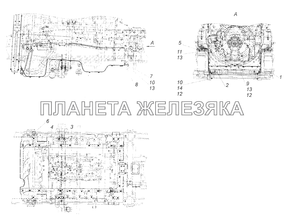 65115-1080010-62 Установка шумоизоляционного экрана силового агрегата нижнего КамАЗ-65115 (Евро-3)