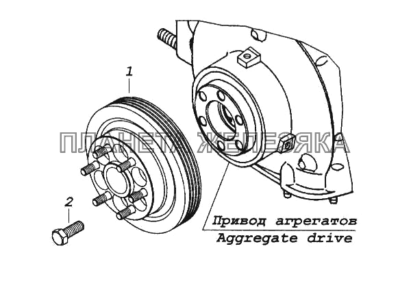 Установка шкива коленчатого вала КамАЗ-65116