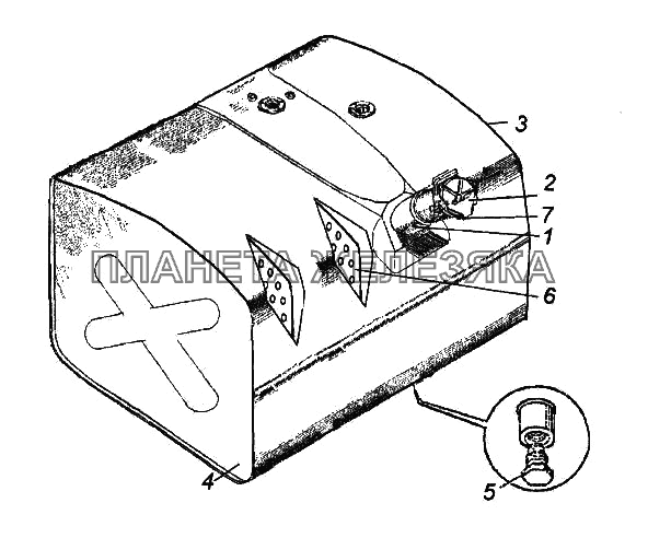 Бак топливный КамАЗ-65116