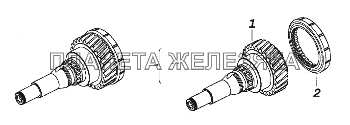 Вал первичный кпп 154 в сборе камаз схема