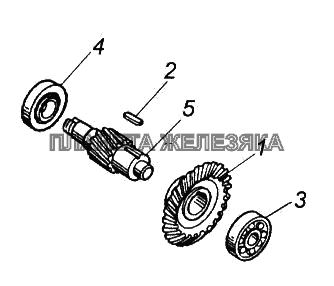 Шестерня ведомая коническая КамАЗ-65116
