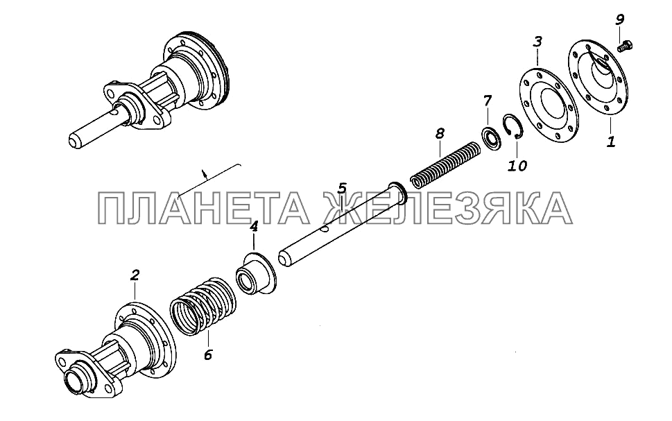 Механизм блокировки КамАЗ-65116