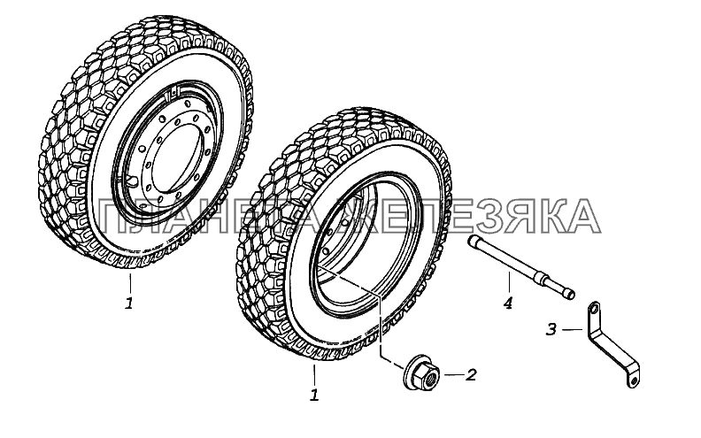 Установка сдвоенных дисковых колес КамАЗ-65116