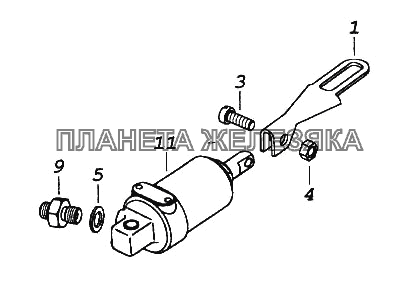 Цилиндр пневматический с тягой КамАЗ-65116