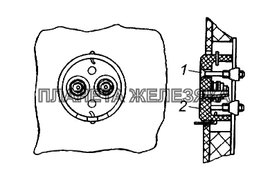 Установка розетки переносной лампы КамАЗ-65116