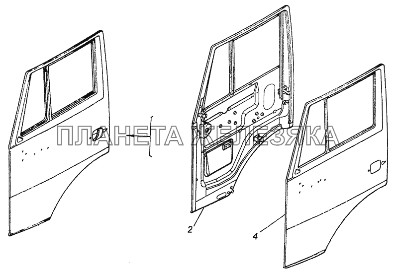 53205-6100015 Дверь левая КамАЗ-6520 (Euro-4)