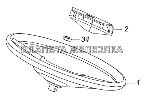 6520-3400002-19 Установка рулевого колеса КамАЗ-6520 (Euro-4)