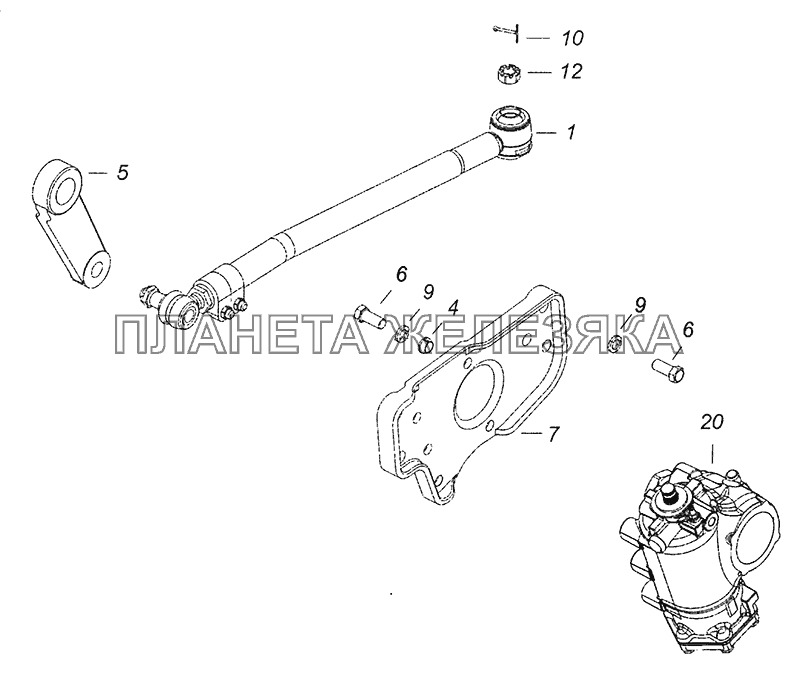 6520-3400012-35 Установка рулевого механизма КамАЗ-6520 (Euro-4)