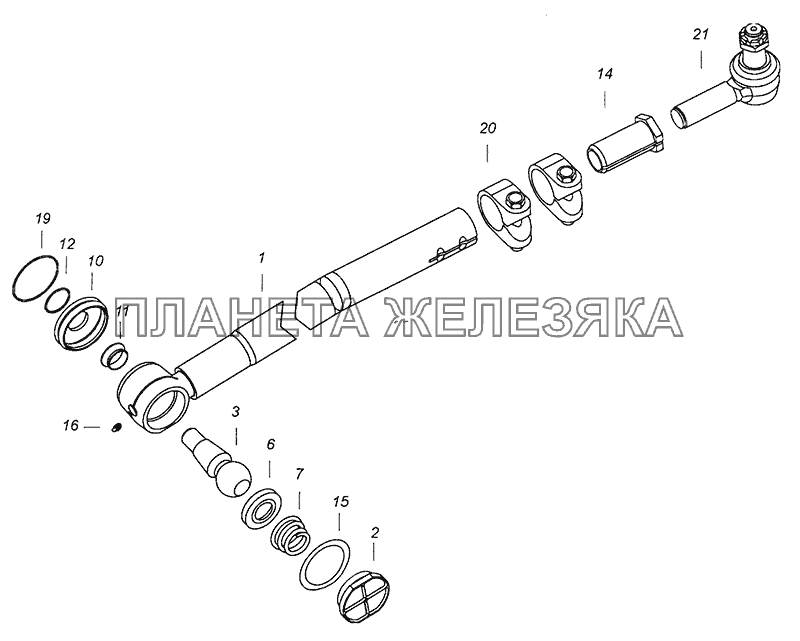 6520-3414010-40 Тяга сошки с наконечниками КамАЗ-6520 (Euro-4)