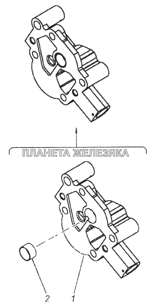 Крышка масляного насоса в сборе КамАЗ-6520