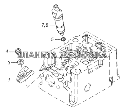 740.30-1112000-90 Установка форсунки КамАЗ-65201 Евро 2-3