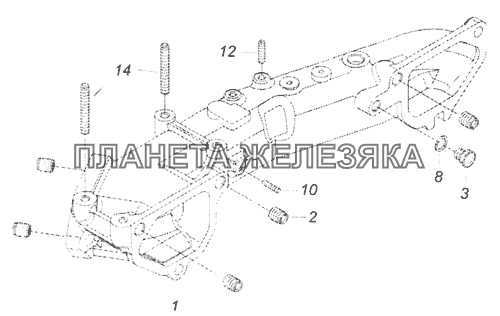 7406.1115030-20 Патрубок соединительный КамАЗ-65201 Евро 2-3