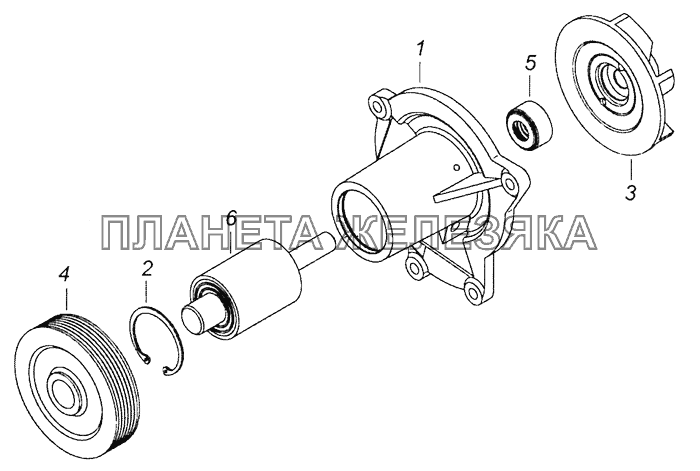 740.63-1307010 Насос водяной КамАЗ-65201 Евро 2-3