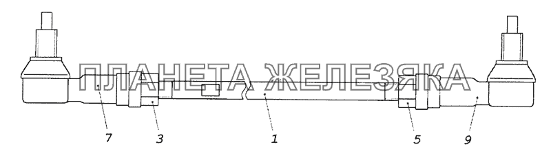 6460-1703520 Тяга реактивная КамАЗ-65201 Евро 2-3