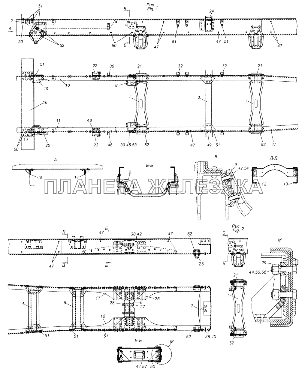 65201-2800010-03 Рама КамАЗ-65201 Евро 2-3