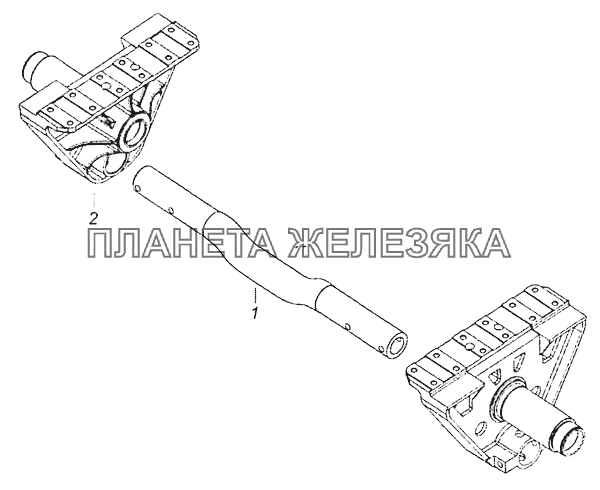 6520-2918050 Кронштейн балансира с осью КамАЗ-65201 Евро 2-3