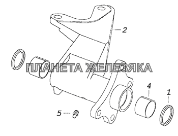 6520-3501121 Кронштейн тормозной камеры и разжимного кулака КамАЗ-65201 Евро 2-3