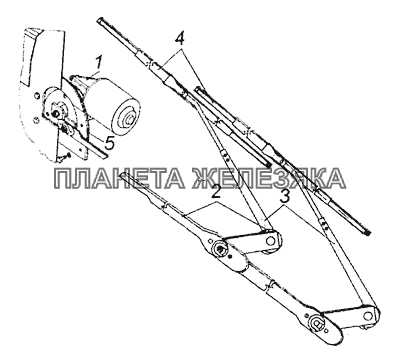 271.5205010 Стеклоочиститель электрический КамАЗ-65201 Евро 2-3