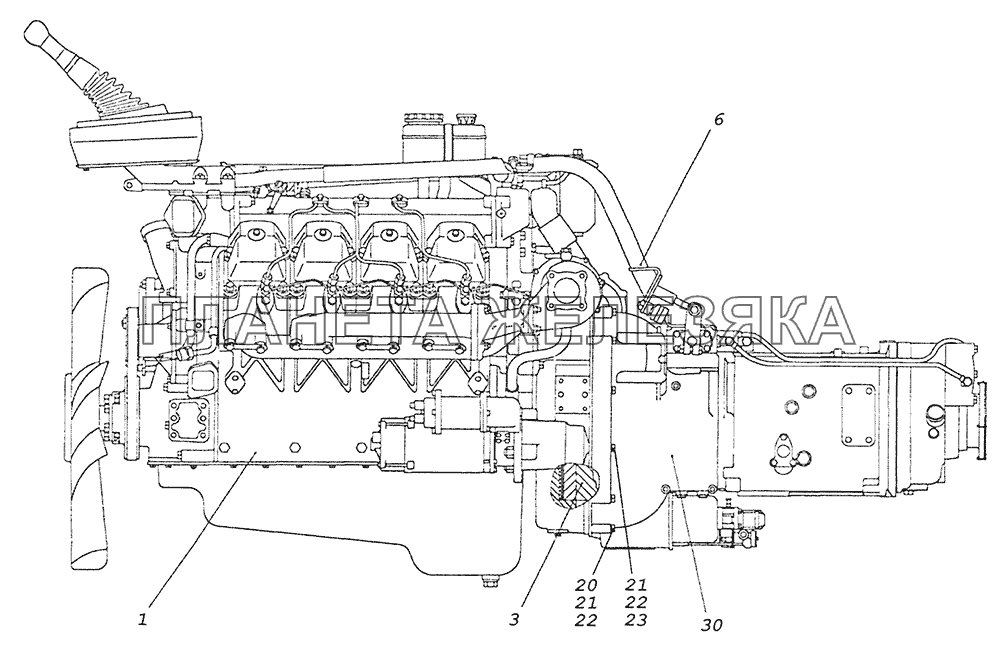 740.50-1000300-02 Агрегат силовой КамАЗ-65201 Евро 2-3