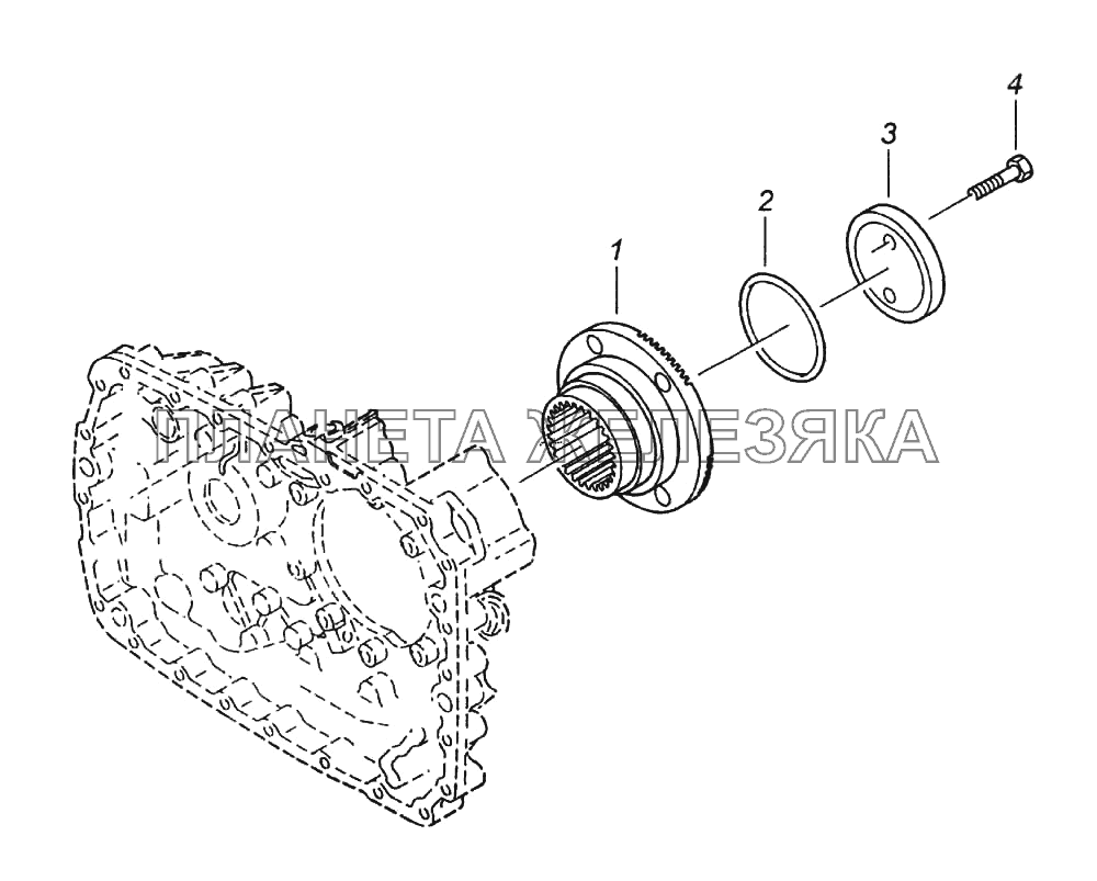 Установка заднего фланца КамАЗ-6522