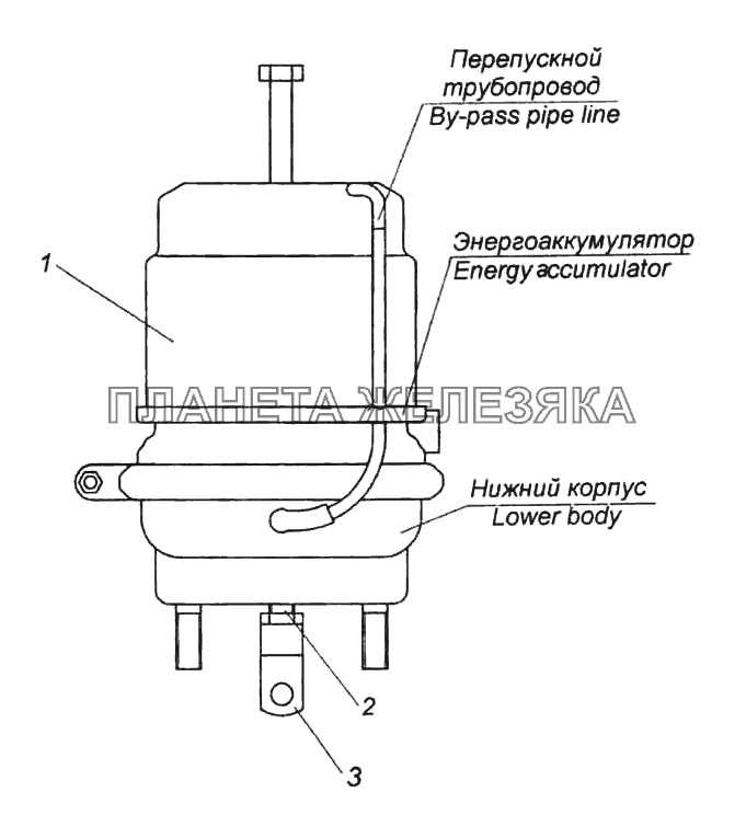 Тормозная камера тип 30/24 КамАЗ-6522