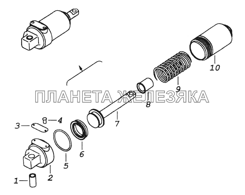 Цилиндр выключения подачи топлива пневматический КамАЗ-6522