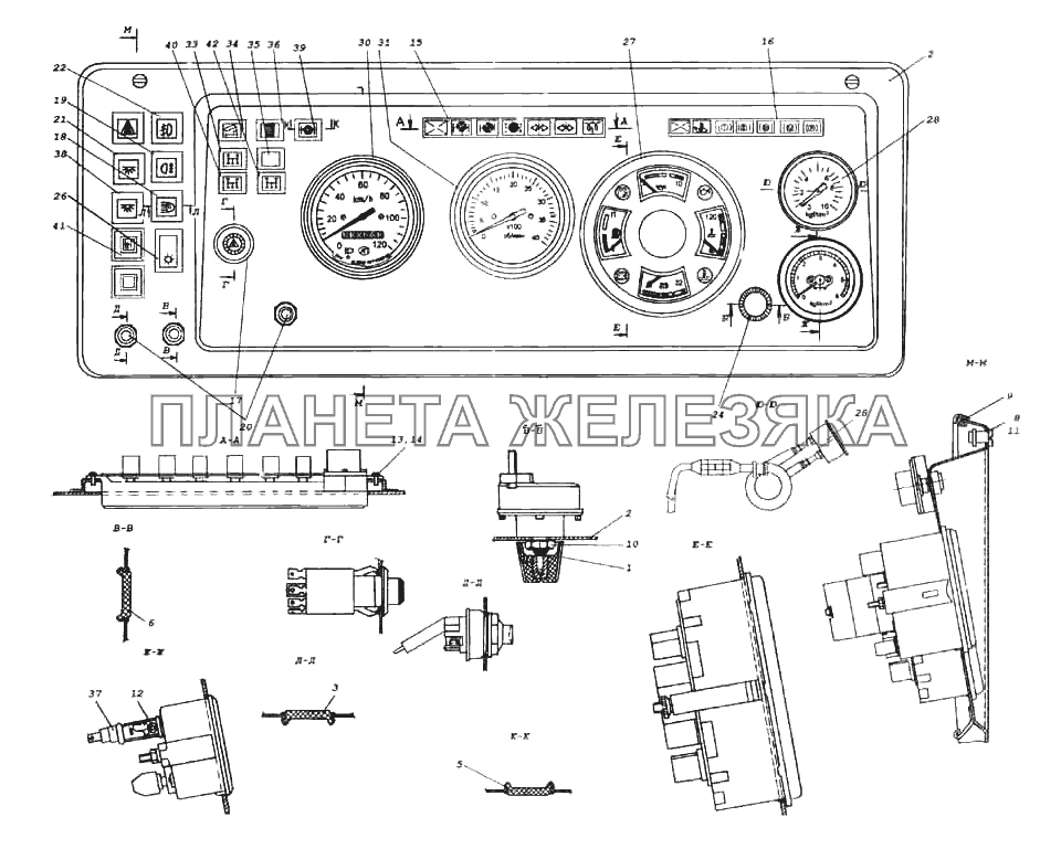 Щиток приборов КамАЗ-6522