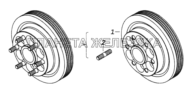 Шкив коленчатого вала КамАЗ-6522