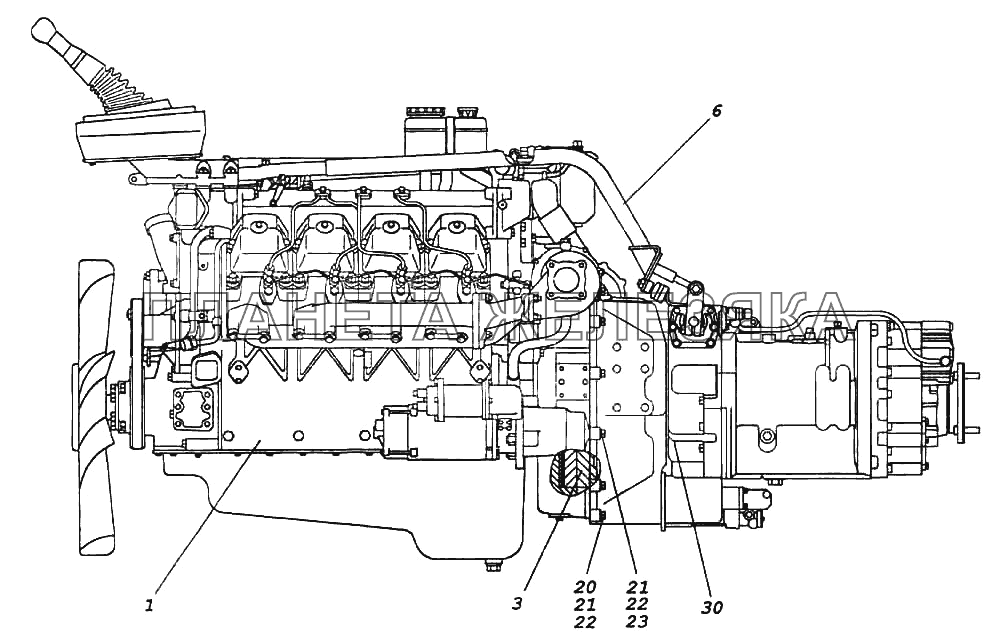 Агрегат силовой КамАЗ-6522