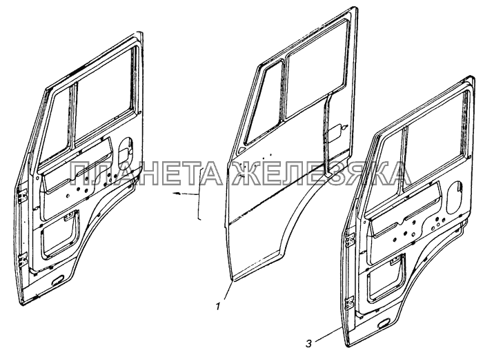 53205-6100014 Дверь правая КамАЗ-65226