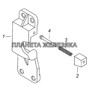 5320-6105035-10 Фиксатор замка левый КамАЗ-65226