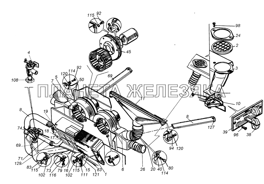 65226-8100005 Установка системы отопления КамАЗ-65226