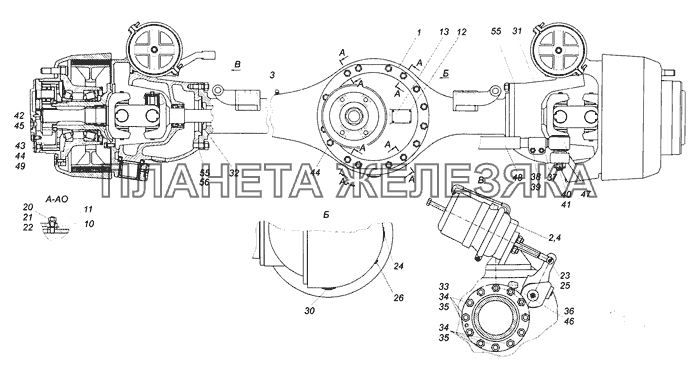 65228-2300319-10 Мост передний КамАЗ-65226