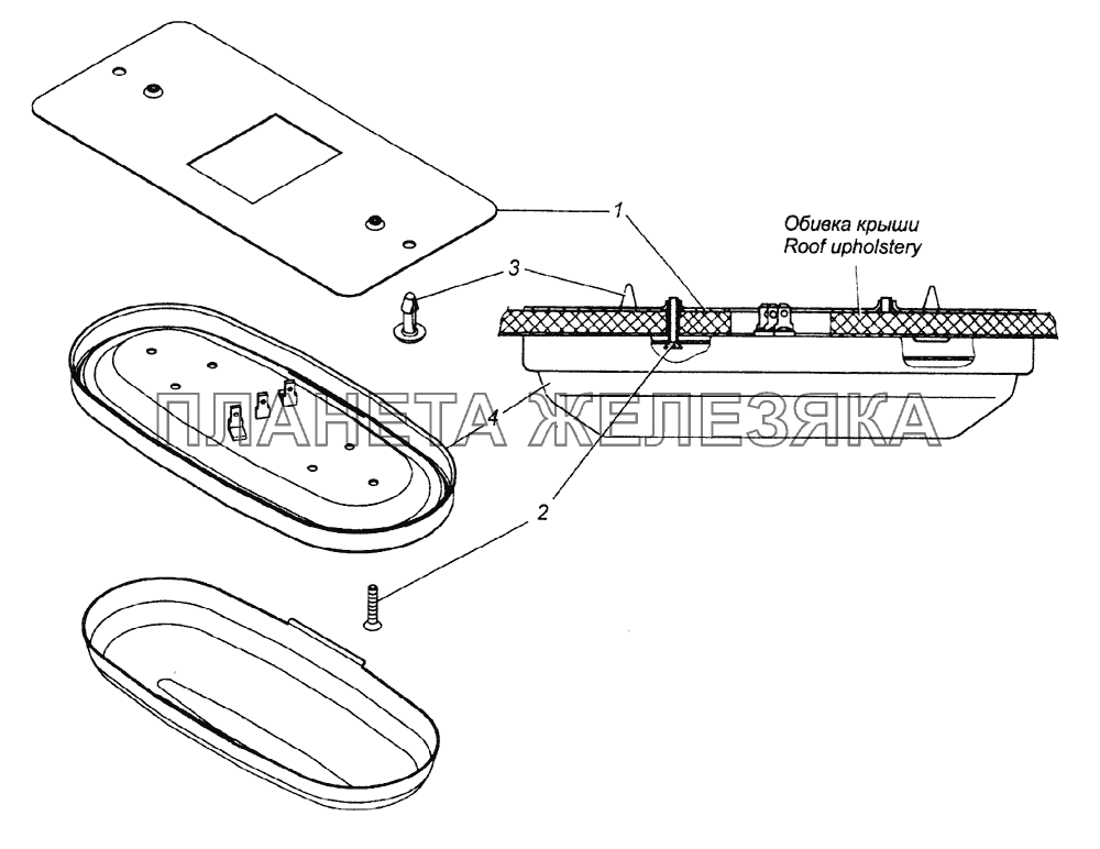 Установка плафонов КамАЗ-65226