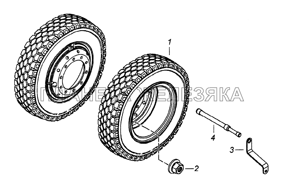 Установка сдвоенных колес КамАЗ-65226