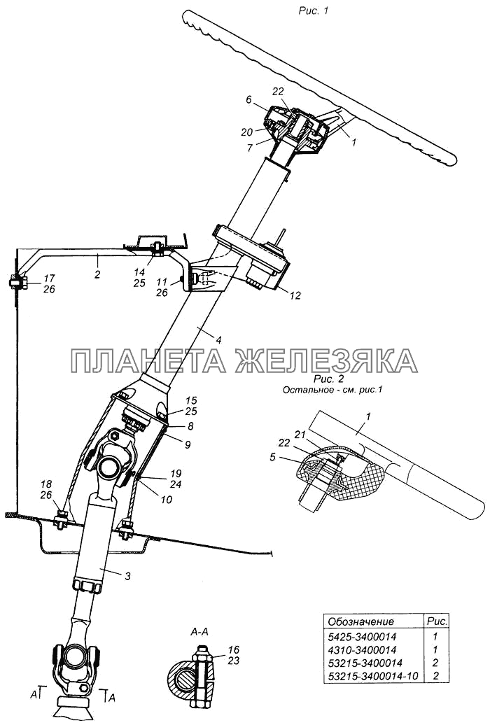 Установка колонки рулевого управления КамАЗ-6540