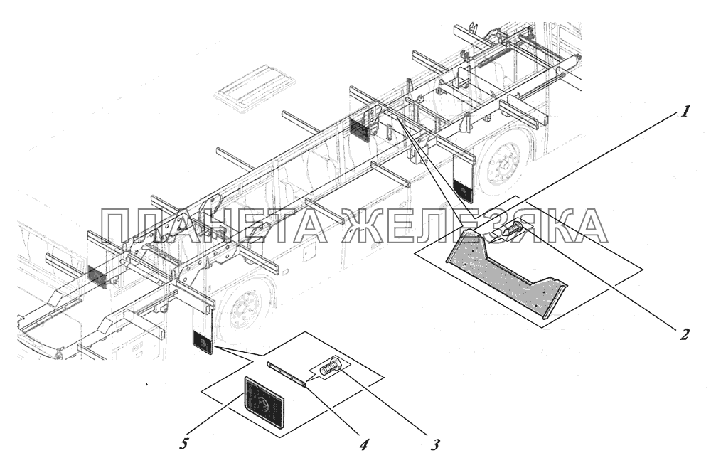  Установка брызговиков 4238-8409004 КАВЗ-4238 