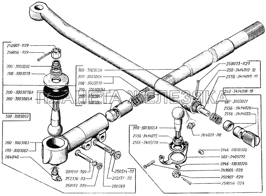 Тяги рулевые КрАЗ-250