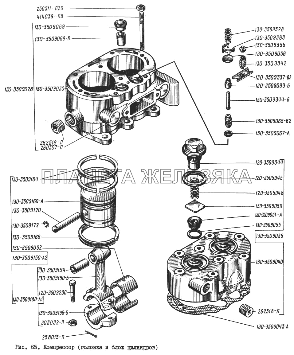 Компрессор (головка и блок цилиндров) КрАЗ-260